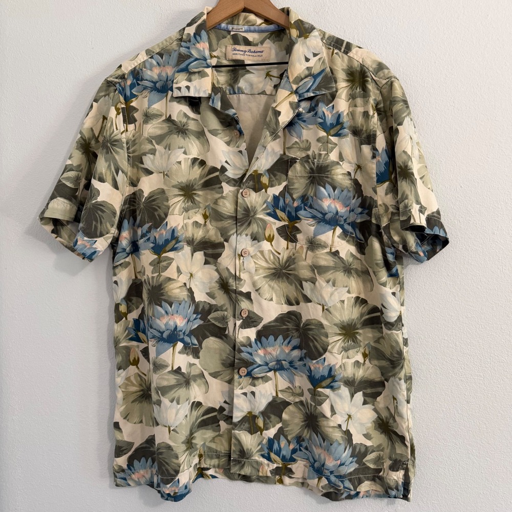Tommy Bahama - 100% Silk Heritage Tortola Shirt Tropical Button Down